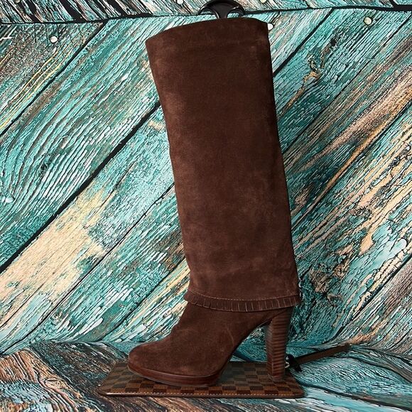 Matisse dark brown suede tall over the knee boots - Picture 2 of 10